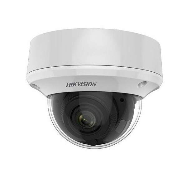 Valor Hikvision DS-2CE5AU1T-Avpit3ZF Hikvalue. Câmera Mini-Dome HD-TVI AHD HD-CVI e Ótica Motorizada 8MPX analógica 2.7-13.5mm 