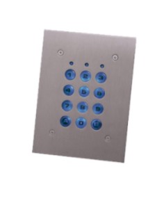 XPR EX6M-102A XPR. Teclado externo anti-vândalo autônomo de até 1.000 códigos. Carcaça de aço inoxidável e chaves retrô