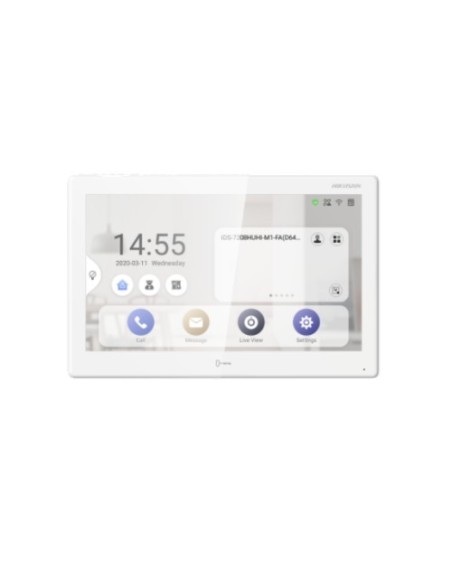 Hikvision Basic DS-KH9510-WTE1 Hikbasic. Console Interior do IP do Android com 10 "Tela de toque para Porteiros IP Video. Wi-Fi.