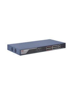 Comprare HIKVISION BASIC DS-3E1318P-EI HIKBASIC. Switch PoE a 18 porte in rame 10/100 (16 porte PoE + esteso 250 m) + 2 co