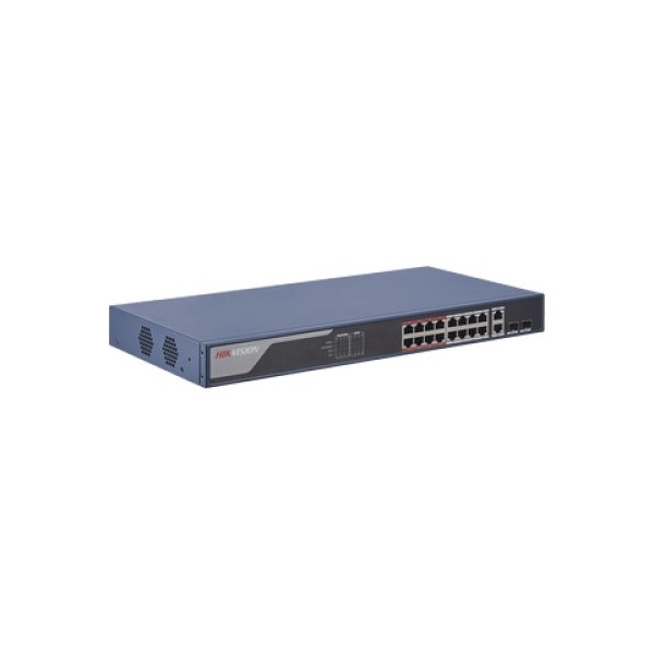 Kaufen HIKVISION BASIC DS-3E1318P-EI HIKBASIC. PoE-Switch mit 18 Kupferports 10/100 (16 PoE-Ports + erweitert 250 m) + 2 co