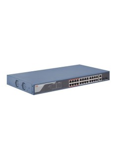 Hikvision Basic DS-3E1326P-EI Hikbasic. Switch PoE + 24 portas 10 / 100Mbps + 2 portas Combo SFP 1000Mbps Extended Mode 250m 