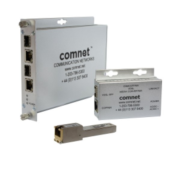 COMNET CNMCSFP / MV ComNet. Conversor de mídia 10/100/1000 para VDSL2 (par trançado) via SFP-VDSL[A/B]