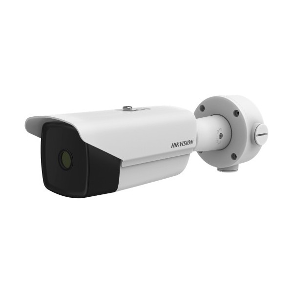 DS-2TD2138-25 / Q e HikthermelPro. Câmera de bala térmica IP com Analytics VCA 384 x 288 Ótica fixa 25 mm 35mk 12um pré ± 8 ° C 