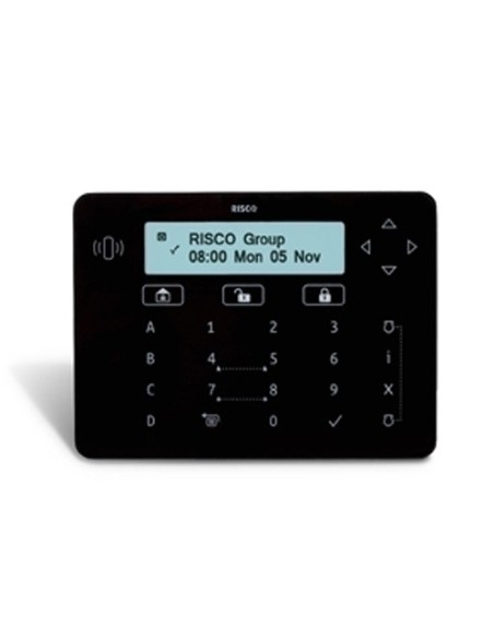 Kaufen RISCO RPKELPB0000B RISCO. Elegante schwarze Touch-Tastatur mit Grad-3-Näherungsleser für LightSYS+ LightSYS und Pr