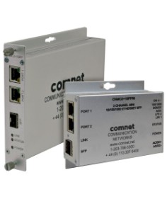 COMNET CNMC2 + 1SFP COMNET. Conversor de mídia 2 canais 10/100/1000 Mbps para fibra ótica 1 SFP 100 ou 1000Mbps
