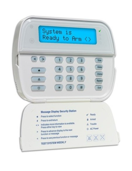 DSC WT5500P DSC. Teclado Alfanum. Rádio bidire. Leitor e tag Alexor 433 MHz.