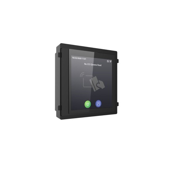 Acheter HIKVISION BASIC DS-KD-TDM HIKBASIC. Module d’écran tactile 4 pouces IP65 IK8 avec lecteur de cartes Mifare.