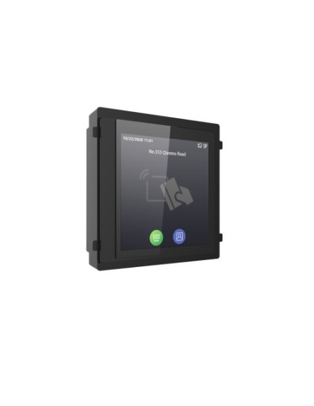 Acheter HIKVISION BASIC DS-KD-TDM HIKBASIC. Module d’écran tactile 4 pouces IP65 IK8 avec lecteur de cartes Mifare.