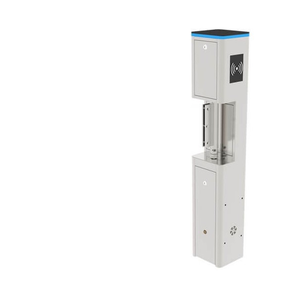 Kaufen ZKTECO SBT2000S-SS ZKTECO. Motorisiertes Drehkreuz in grauer Farbe, bidirektional, mit Acrylflügel