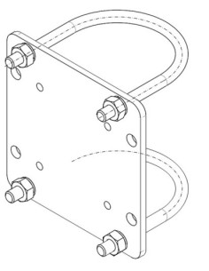 FGD FLS-PMA-S23 FGD. Adaptador de batalha de 50 - 80 mm para detectores de chamas fls-x e flsc-x