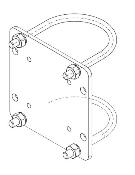 FGD FLS-PMA-S23 FGD. Adaptador de batalha de 50 - 80 mm para detectores de chamas fls-x e flsc-x