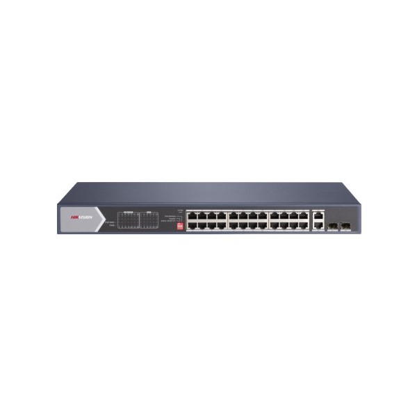 Acheter HIKVISION BASIC DS-3E0528HP-E HIKBASIC. Switch PoE à 24 ports cuivre 10/100/1000 (4 ports Hi-PoE + 24 PoE+) + 2 c