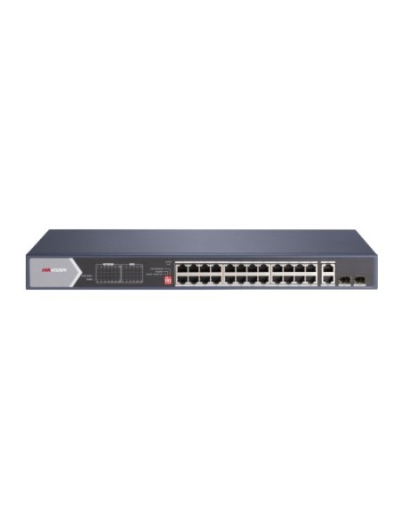 Acheter HIKVISION BASIC DS-3E0528HP-E HIKBASIC. Switch PoE à 24 ports cuivre 10/100/1000 (4 ports Hi-PoE + 24 PoE+) + 2 c