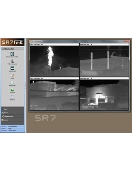 SR7 Fire MXH SR7. Licença de análise de vídeo para detecção de incêndio através de cúpulas e PTZs Horkvision