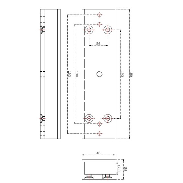 Acheter DORCAS U600 KIT DORCAS. Support pour portes en verre compatible avec M600T