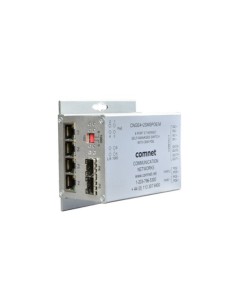 COMNET CNGE4 + 2SMSPoEHO-M COMNET. Interruptor industrial autogerial para topologias de 4 portas RJ45 PoE + Gigabit (60