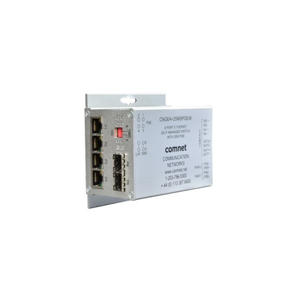 Acquista COMNET CNGE4+2SMSPOEHO-M COMNET. Switch industriale autogestibile per topologie ad anello con 4 porte RJ45 PoE+ Gig