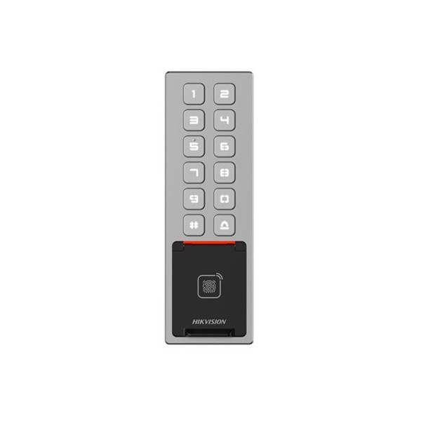 Hikvision Basic DS-K1T805MBMBX Hikbasic. Anti-vândalo autônomo IP65 e IK08 Terminal ao ar livre com a leitura proximidade Mifre
