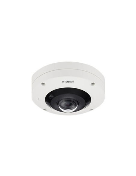 Visão de Hanwha XNF-9010 RV Hanwha. Câmera hemisférica Fisheye 360º IP 12MPX óptico 1.08mm Vá 10m WDR IP66 / IK10 12VDC / POE