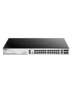 D-Link DGS-3130-30PS-E D-link. Switch PoE + 24 portas de cobre 10/100/1000 + 2 portas de Copper10G + 4 portas SFP + 10G. Poe 