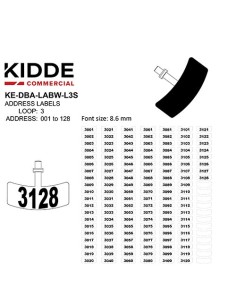 Acheter KIDDE KE-DBA-LABW-L3S KIDDE. Étiquettes d’identification pour dispositifs analogiques Série Excellence - Boucle 3