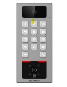 Hikvision Basic DS-K1502DBWX-CQR Hikbasic. Terminal exterior autônomo com câmera de reprodução de vídeo Leitor WiFi QR Mifare Bl