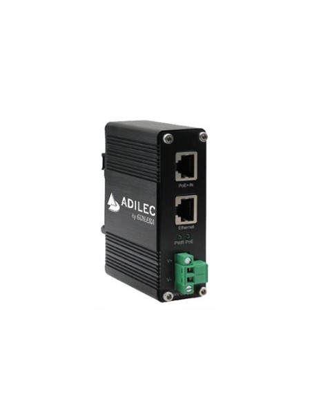 Adilec eighb0002c5 Adilec. Injector industrial Hi-Poe 60w no trilho DIN com alimentação direta para 230VAC (fonte de origem 48VD