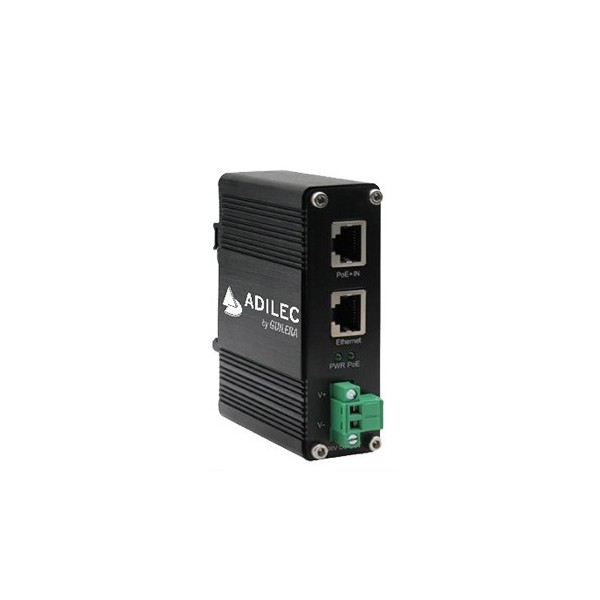 Adilec eigdb0002c5 adilec. Injetor industrial PoE + 30W DIN Rail com poder direto para 230VAC (fonte integrada de 48VDC).