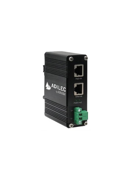 Acheter ADILEC EIGDB0002C5 ADILEC. Injecteur industriel PoE+ 30 W sur rail DIN avec alimentation directe en 230 Vac (alimentatio