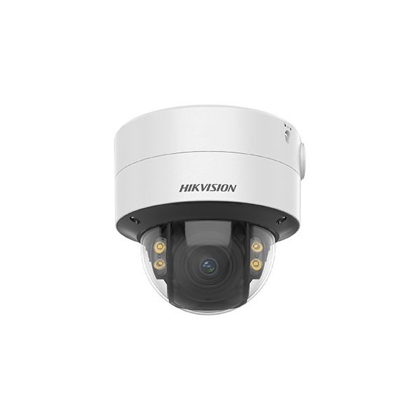 Hikvision Pro DS-2CD2747G2T-LZS HIKPRO. Mini-cúpula 4MPX Colorvu Luz Branca 40m Ótica Motorizada 2.8-12mm H.265 + WDR 130dB Ran