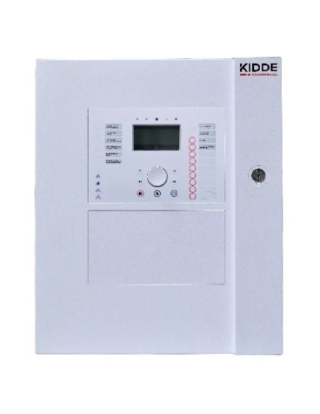 Kit Kidde 2x-AE2-09 KIDDE. Centro de detecção de incêndio de 2 laços análogos expansível a 4 com a frente da evacuação