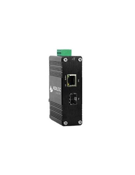 Kaufen Sie ADILEC EMGDA0101S5 ADILEC. Industrieller Medienkonverter 10/100/1000 1xSFP + 1xRJ45/PoE+ (30 W) DIN-Schienen-Mini.