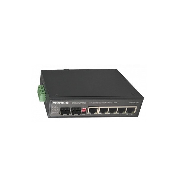 Kaufen COMNET CNGE6FX2TX4POE COMNET. Industrieller Switch mit 4 Ports 10/100/1000 PoE+ 1 Combo-Gigabit-Port TX/SFP 1 SFP-Port
