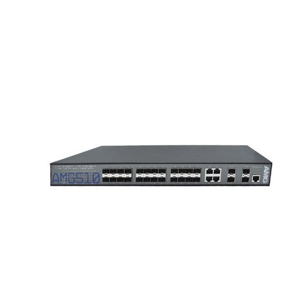 AMG AMG510-4G-24S-4XS AMG. Interruptor Industrial 4x GB RJ45 24x GB SPF 4x 100m / 1/25 / 10G SFP Rack 19 "1U 230VAC (12-48VDC Ba