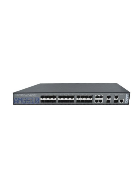 AMG AMG510-4G-24S-4XS AMG. Interruptor Industrial 4x GB RJ45 24x GB SPF 4x 100m / 1/25 / 10G SFP Rack 19 "1U 230VAC (12-48VDC Ba