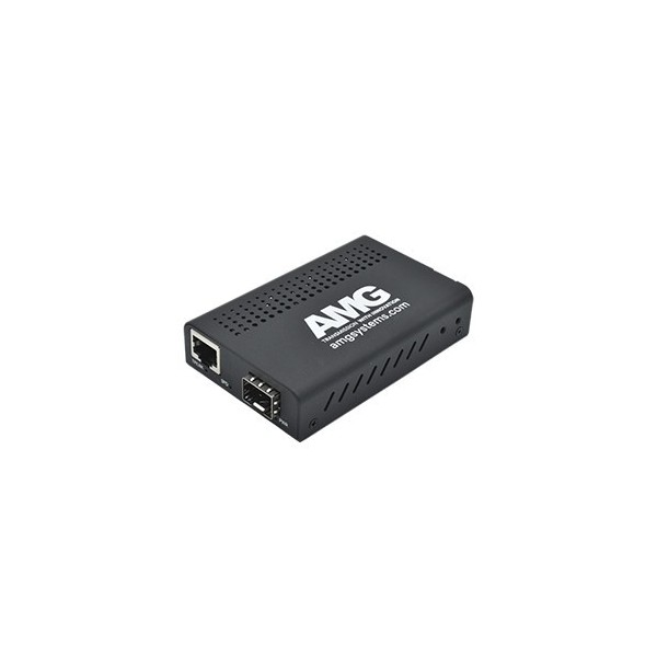 AMG AMG210M-1G-1S AMG. Conversor de mídia Comercial 1x 10/100/1000 RJ45 1x 100/1000 SFP (não incluído) 0⁰-50⁰c NDA inclui fonte 