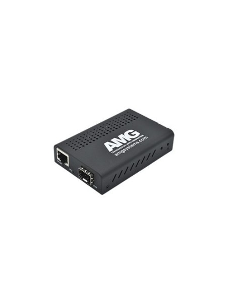 AMG AMG210M-1G-1S AMG. Conversor de mídia Comercial 1x 10/100/1000 RJ45 1x 100/1000 SFP (não incluído) 0⁰-50⁰c NDA inclui fonte 