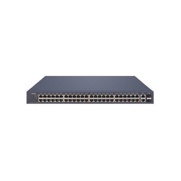 Hikvision Basic DS-3E1552P-SI Hikbasic. Switch Poe 48 Portas de cobre 10/100/1000 + 2 portas Gigabit de cobre + 2 POE SFP 470W