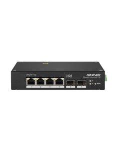 Acquistare HIKVISION BASIC DS-3T0506HP_NOPWUNIT HIKBASIC. Switch industriale 4 porte PoE+ (HiPoE) rame Gb + 2 FO Gb SFP. Hi-PoE 