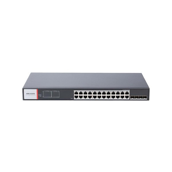 Kaufen HIKVISION BASIC DS-3T1528HP-SI-24P4F HIKBASIC. Industrieller Switch mit 24 Ports PoE+ 10/100/1000 Mbit/s + 4 Gigabit-FO-H