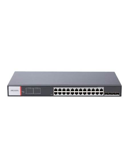 Acheter HIKVISION BASIC DS-3T1528HP-SI-24P4F HIKBASIC. Switch industriel 24 ports PoE+ 10/100/1000 Mbps + 4 FO Gigabit HiPo