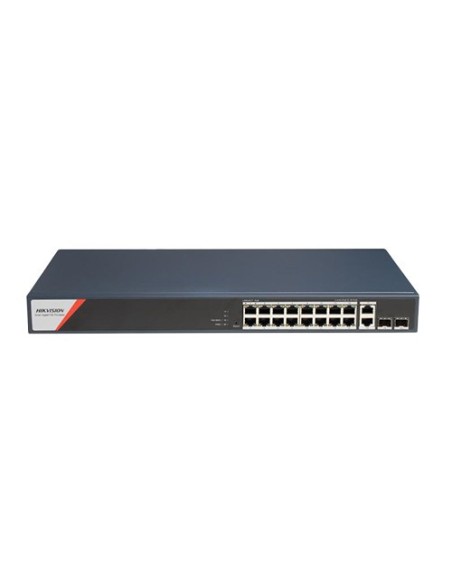 Hikvision Basic DS-3E1520HP-SI-16P2T Hikbasic. Switch Poe de 16 portas de cobre 10/100/1000 + 2 RJ45 Gigabit + 2 SFP Gigabit. PÁ