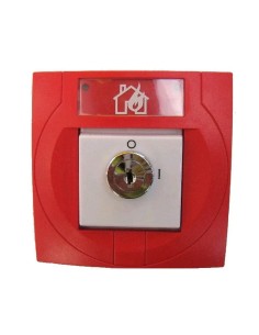 Gent s4-34807 gent. Botão manual com chave para sistemas analógicos de vigilon. Cor vermelha