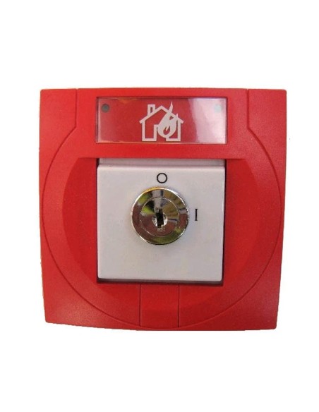 Gent s4-34807 gent. Botão manual com chave para sistemas analógicos de vigilon. Cor vermelha
