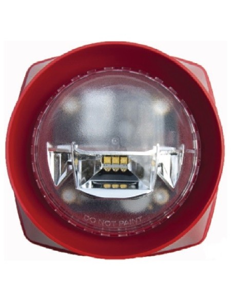 Gent s3-v-vad-hpr-r gent. Sirene interna analógica com indicador de voz e alarme (VAD) de alta potência alimentada de loop. 