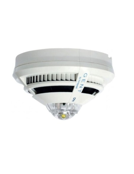 GENT S4-720-V-VAD-HPR GENT. Sensor térmico analógico com sirene com indicador de alarme de voz (VAD) e S-Quad Series Isolator