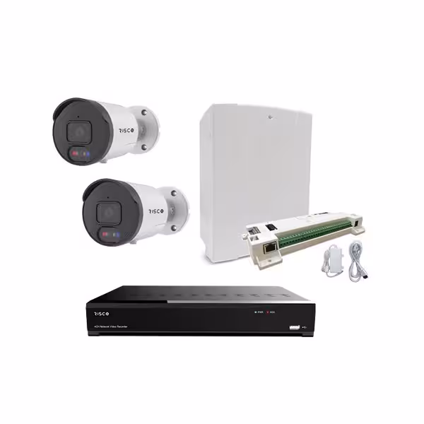 Acquistare RISCO KIT-VUPOINT-IA-1 RISCO. Kit Risco composto da pannello LightSYS+ con box e alimentatore, due telecamere bullet 