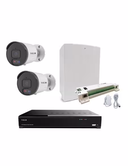 Acquistare RISCO KIT-VUPOINT-IA-1 RISCO. Kit Risco composto da pannello LightSYS+ con box e alimentatore, due telecamere bullet 