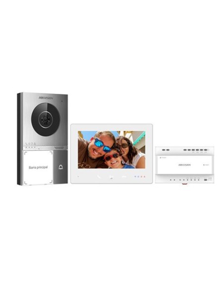 Acheter HIKVISION BASIC DS-KIS705EY HIKBASIC. Kit visiophone 2 fils avec moniteur tactile 7" et platine extérieure 2 MP (en sail